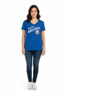 New York Islanders Women's V-neck tee Shirt NWT Size Large